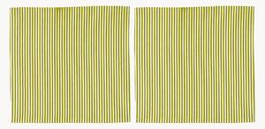 Set di 2 tovaglioli in lino e cotone a righe verdi Green Stripe
