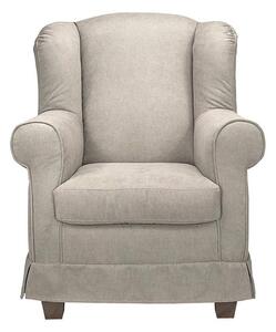 Poltrona Bergere 103x87x84 cm in tessuto beige