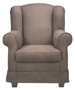 Poltrona Bergere 103x87x84 cm in tessuto tortora
