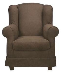 Poltrona Bergere 103x87x84 cm in tessuto marrone