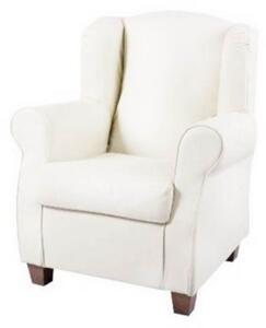 Poltrona Bergere 87x77x99 cm in Similpelle bianca