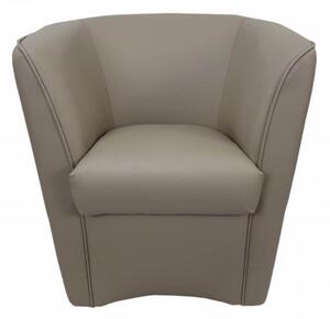 Poltrona Adda 75x66x76 cm in Similpelle tortora