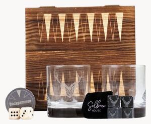 Set di bicchieri e backgammon Stag 4 pz