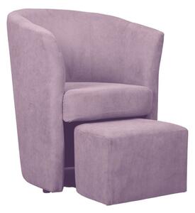 Poltrona Djerba 63,5x62,5x76 cm in tessuto rosa antico