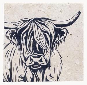 Set di 4 sottobicchieri Highland Cow