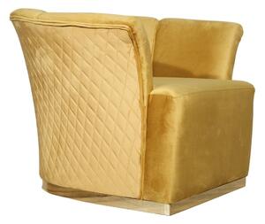 Poltrona Argentario 90x85x70 cm in Velluto Berger mostarda