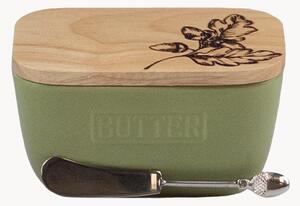 Set burriera in ceramica con coltello per burro Acorn, set da 2