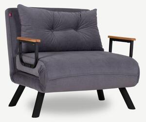 Poltrona letto pieghevole 60x78x78 cm Sando grigio