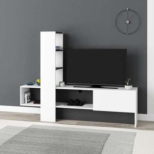 Mobile porta TV Troia bianco antracite con anta a ribalta