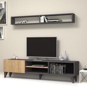 Soggiorno porta TV Amore nero rovere