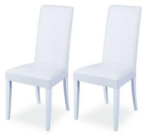 Set 2 Sedie 47x47x101 cm Nancy bianca standard