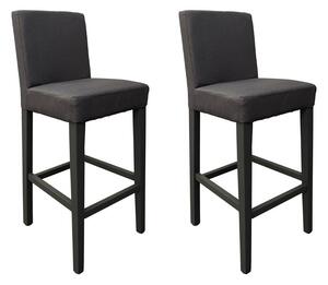 Set 2 Sgabelli 93x40x40 cm Edi Flash 17 tessuto grigio