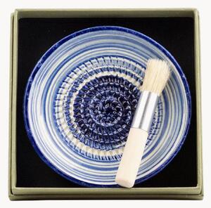 Set grattugia per aglio in ceramica con pennello Coastal, set da 2