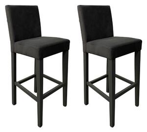Set 2 Sgabelli 93x40x40 cm Edi Trinity 15 vellutino grigio