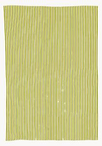 Strofinaccio in lino e cotone a righe verdi Green Stripe