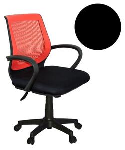Sedia girevole da ufficio tessuto microforato nero