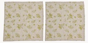 Set di 2 tovaglioli in lino e cotone Autumn Acorns