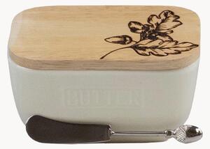 Set burriera in ceramica con coltello per burro Acorn, set da 2