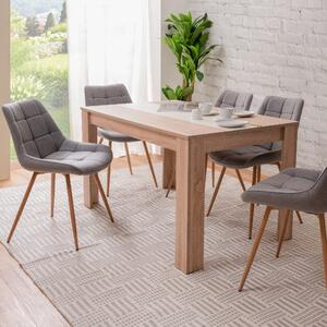 Tavolo Niklas 138x74x80 cm con pannello centrale rovere