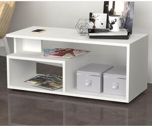 Tavolino da caffè basso 90x45x45 cm Madrid bianco