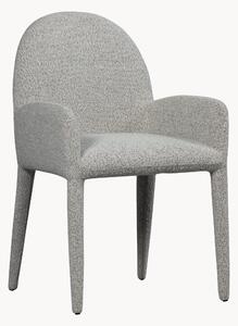 Sedia con braccioli in bouclé Elegance