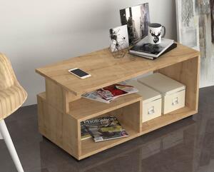 Tavolino da caffè basso 90x45x45 cm Madrid rovere