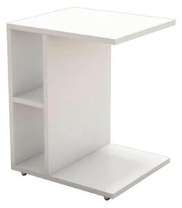 Tavolino da divano porta computer 45x35x57,5 cm Newceylin bianco