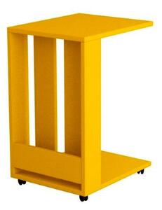 Tavolino da divano 37x45x67 cm Edi porta pc e riviste mostarda