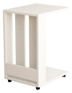 Tavolino da divano 37x45x67 cm Edi porta pc e riviste bianco