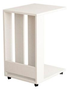Tavolino da divano 37x45x67 cm Edi porta pc e riviste bianco
