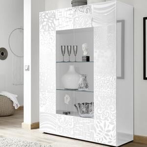 Mobile Vetrina 121x166x42 cm 2 ante Jasna bianca