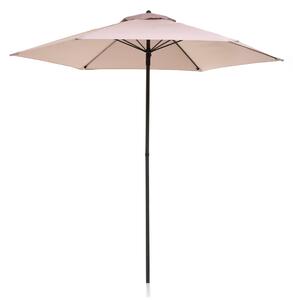 Ombrellone da Giardino Ø2,4 m Palo Ø32 mm in Ferro Telo in Poliestere Garden Grigio Chiaro