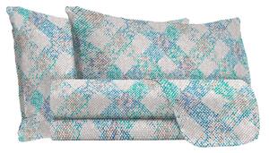 Set Lenzuola Matrimoniale con Stampa Sopra Sotto e Federe in Cotone Athena Eva Blu