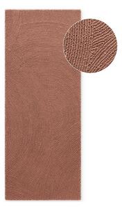Passatoia color terracotta in lana tessuta a mano 80x200 cm Calmio – Hanse Home