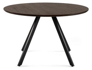 Tavolo da pranzo rotondo con effetto noce ø 120 cm Rivo – Bonami Essentials