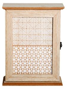 Scatola Porta Chiavi 20x6,5x26,5 cm in Legno Decorato