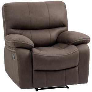 Poltrona Relax Manuale Reclinabile 97x99x96 cm in Tessuto Marrone