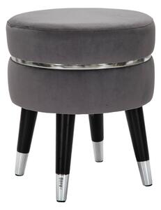 Pouf in velluto grigio Paris - Mauro Ferretti