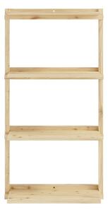Libreria da parete di colore naturale in pino massiccio 66x127 cm Groove – Karup Design