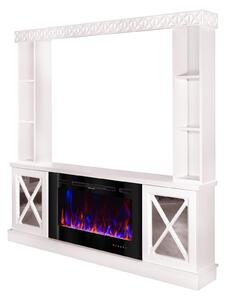 Camino Elettrico da Pavimento 183,5x182x30 cm Effetto Fiamma 1500W Sorento plus & Adeli