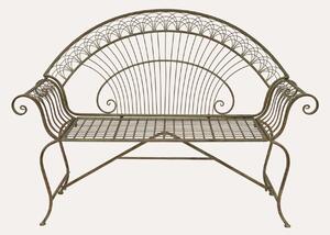 KEYHOMESTORE | Panchetta Stile Pavone in Ferro Verde Inglese 146x48xH105 cm