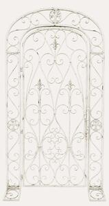 KEYHOMESTORE | Cancello Decorativo in Ferro Bianco Anticato 130x232 cm