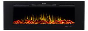 Camino Elettrico da Incasso 54,4x165,1x14 cm Effetto Fiamma 1500W Avalon Nero