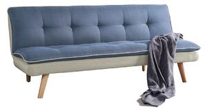 Divano Letto Muffin 3 Posti Tessuto Grigio Beige Blu