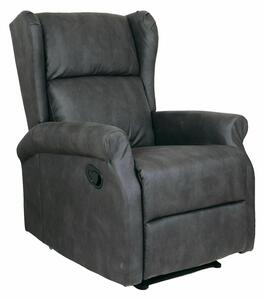 Poltrona Relax Reclinabile Manuale in Tessuto Econabuk Grigio