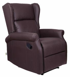Poltrona Relax Reclinabile Manuale in Tessuto Econabuk Fango