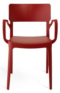Poltrona New Chapeau in Polipropilene Rossa