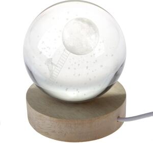 Decorazione luminosa di colore naturale con ricarica USB ø 8 cm – Dakls