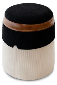 Pouf Contenitore Aladin Nero Bianco