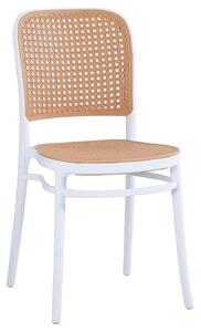 Sedia da Giardino 53x41x85 cm in Polipropilene Fantine Bianca/Corda